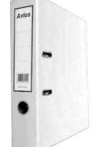 BIBLIORATO AVIOS PVC OFICIO LOMO ANCHO BLANCO