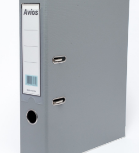 BIBLIORATO AVIOS PVC  A4 LOMO ANCHO GRIS