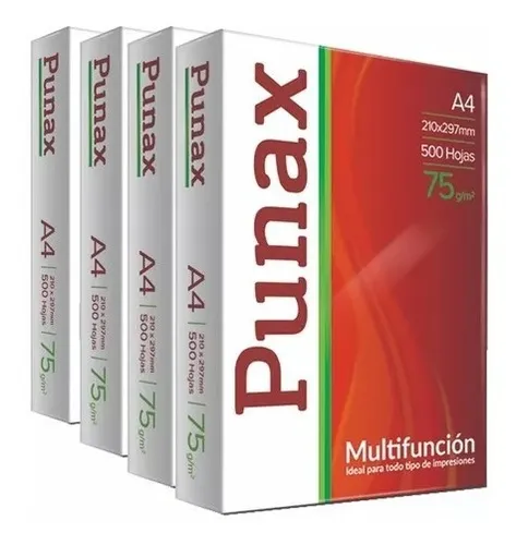 RESMA PUNAX A4 75 GRS - x5 UNIDADES - PROMOCIÓN!