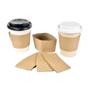 COMBO VASOS POLIPAPEL P/BEBIDAS CALIENTES - VASO DE 8 OZ + COLLARIN + TAPA - PACK X 50 UNIDADES - (copia)