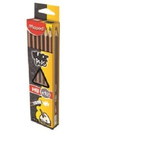 Lapiz NEGRO Grafito Hb Maped Black Peps X12u. C/goma (851821)