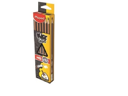 Lapiz NEGRO Grafito Hb Maped Black Peps X12u. C/goma (851821)