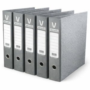 BIBLIORATO CARTON GRIS TAMAÑO A4 - PACK X 5 UNIDADES -